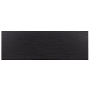 Safavieh Lylia 6 Drawer Dresser - Elegant Walnut Finish With Sleek Black Legs & Handles For Stunning Storage Black ,Black Wood,Metal Drs9604b-2bx