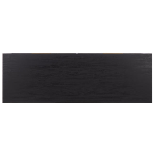 Safavieh Lylia 6 Drawer Dresser - Elegant Walnut Finish With Sleek Black Legs & Handles For Stunning Storage Black ,Black Wood,Metal Drs9604b-2bx