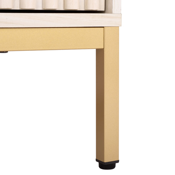 Safavieh Lylia 6 Drawer Dresser - Elegant Walnut Finish With Sleek Black Legs & Handles For Stunning Storage Bleached White ,Gold Wood,Metal Drs9604c-2bx