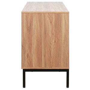 Safavieh Lylia 6 Drawer Dresser - Elegant Walnut Finish With Sleek Black Legs & Handles For Stunning Storage Oak ,Black Wood,Metal Drs9604d-2bx