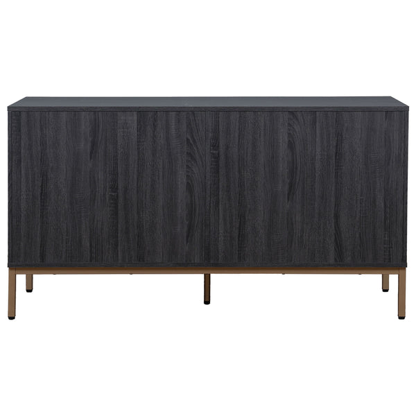 Safavieh Lylia 6 Drawer Dresser - Elegant Walnut Finish With Sleek Black Legs & Handles For Stunning Storage Distressed Black ,Gold Wood,Metal Drs9604e-2bx