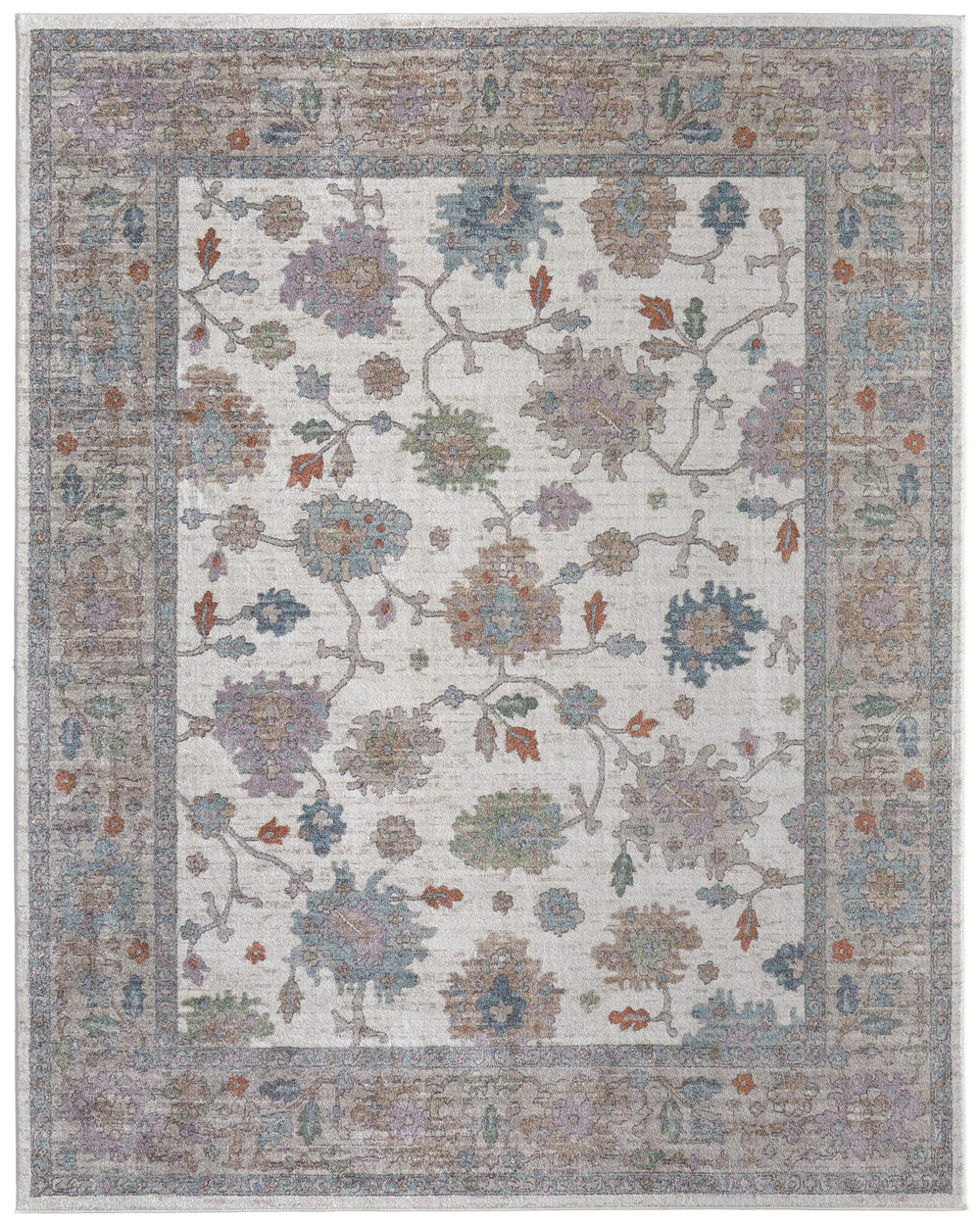 Feizy Rugs Dartmouth Persian Floral Polypropylene Area Rug for Living Room or Dining Space 2'6" x 7'3" DRT39QJFIVYMLTI02