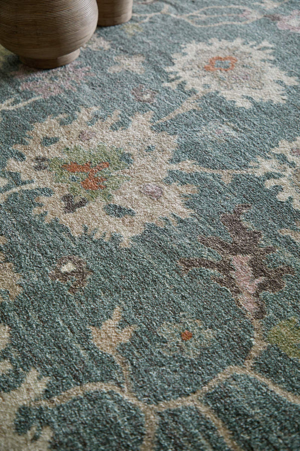 Feizy Rugs Dartmouth Persian Medallion Area Rug Polypropylene Vintage Style Living Room Accent 6'4" x 9'2" DRT39QMFBLUMLTE36