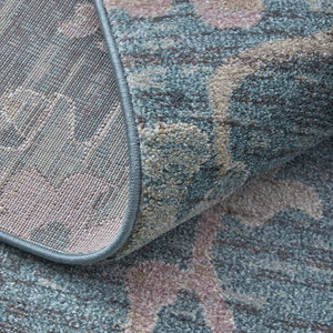Feizy Rugs Dartmouth Persian Medallion Area Rug Polypropylene Vintage Style Living Room Accent 6'4" x 9'2" DRT39QMFBLUMLTE36