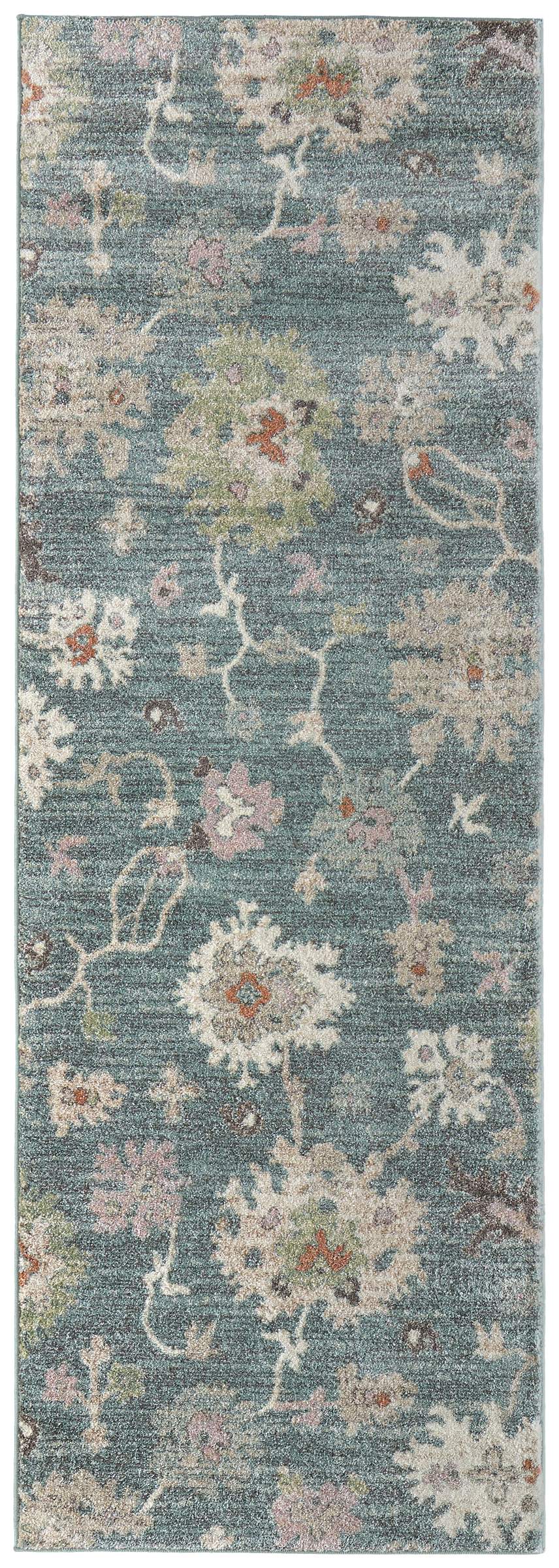 Feizy Rugs Dartmouth Persian Medallion Area Rug Polypropylene Vintage Style Living Room Accent 2'6" x 7'3" DRT39QMFBLUMLTI02
