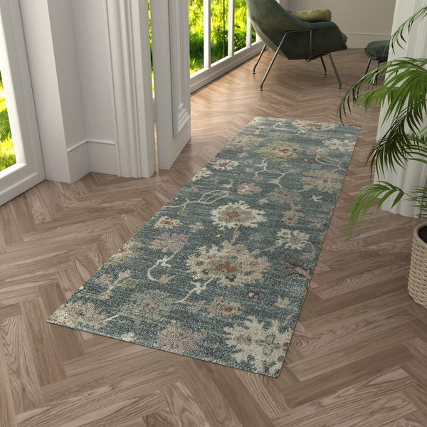 Feizy Rugs Dartmouth Persian Medallion Area Rug Polypropylene Vintage Style Living Room Accent 2'6" x 7'3" DRT39QMFBLUMLTI02