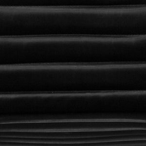 English Elm Alan Low Back Designer Armless Ribbed Swivel Task Chair for Stylish Comfort in Any Workspace Black Vinyl/Chrome Frame DS-512B-BK-GG