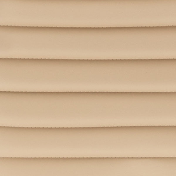 English Elm Alan Low Back Designer Armless Ribbed Swivel Task Chair for Stylish Comfort in Any Workspace Tan Vinyl/Chrome Frame DS-512B-TAN-GG