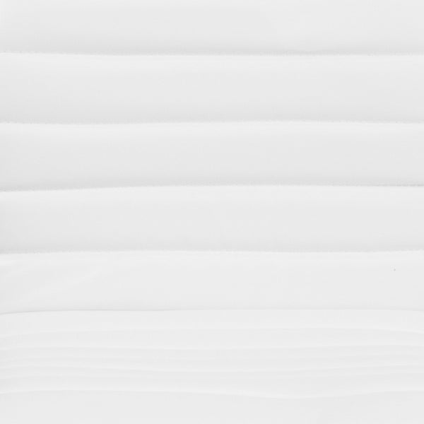 English Elm Alan Low Back Designer Armless Ribbed Swivel Task Chair for Stylish Comfort in Any Workspace White Vinyl/Chrome Frame DS-512B-WH-GG