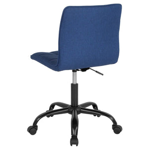 English Elm Sorrento Modern Blue Fabric Task Chair - Ergonomic Design, Adjustable Height & 360° Swivel Mobility DS-512C-BLU-F-GG