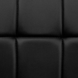 English Elm Kathleen Contemporary Quilted Vinyl Adjustable Height Barstool with Chrome Base for Modern Spaces Black DS-810-MOD-BK-GG