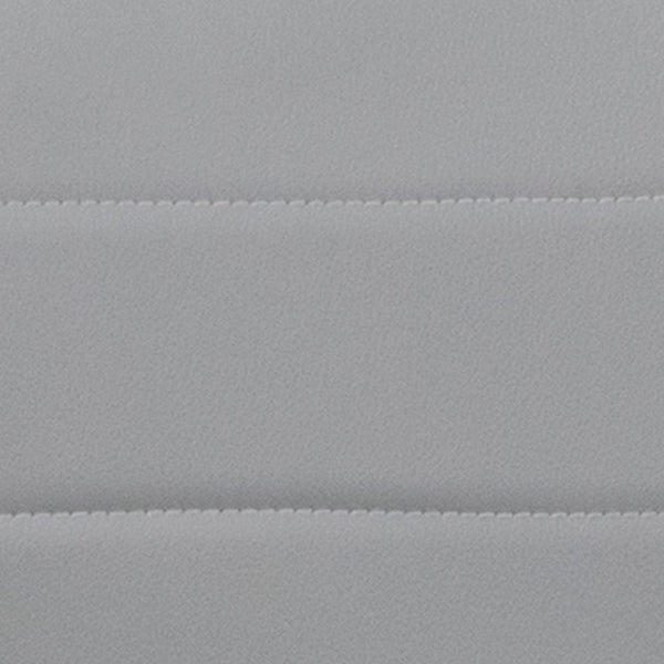 English Elm Scott Contemporary Vinyl Adjustable Height Barstool with Chrome Base for Modern Dining Spaces Gray DS-8101B-GY-GG