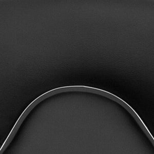 English Elm Devin Contemporary Mid-Back Vinyl Adjustable Height Barstool with Chrome Base for Modern Spaces Black DS-815-BK-GG