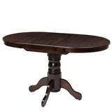 CorLiving Dillon Extendable Oval Pedestal Dining Table Dark Brown DSH-490-T