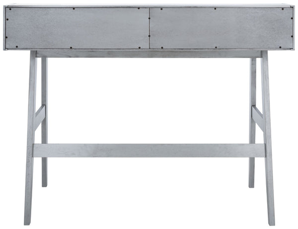 Safavieh Wrigley Desk - Stylish Mid-Century Industrial Home Office Solution With Practical Storage & Versatility Dark Grey DSK1400A