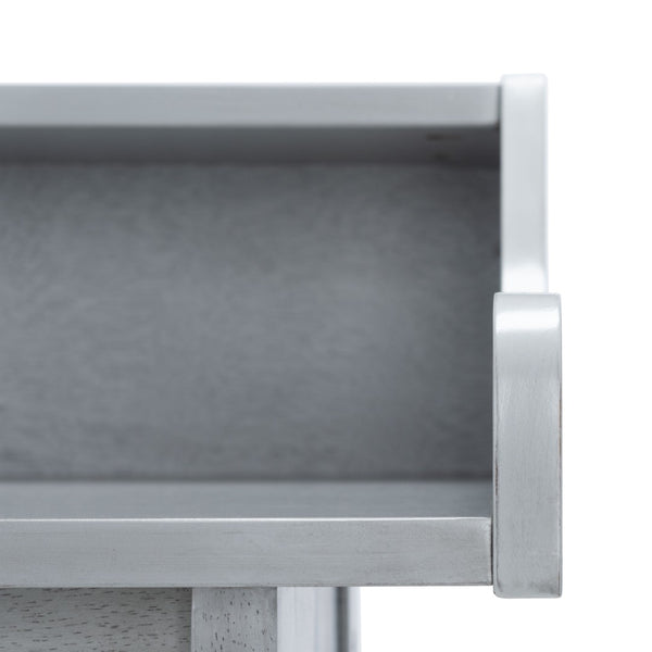 Safavieh Wrigley Desk - Stylish Mid-Century Industrial Home Office Solution With Practical Storage & Versatility Dark Grey DSK1400A