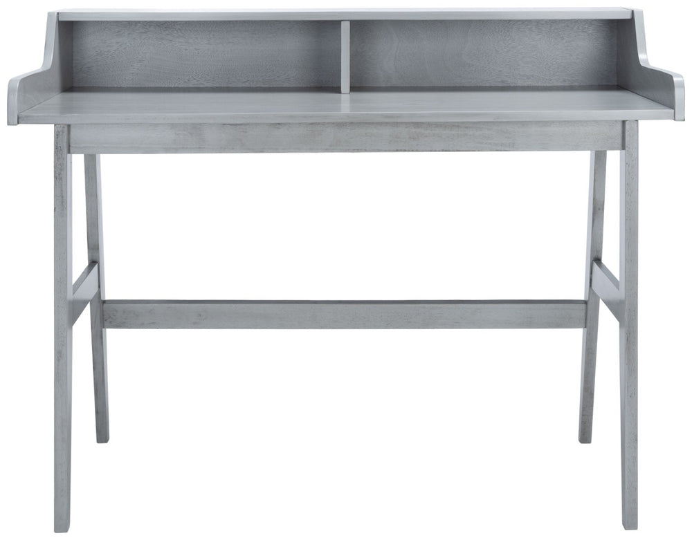 Safavieh Wrigley Desk - Stylish Mid-Century Industrial Home Office Solution With Practical Storage & Versatility Dark Grey DSK1400A