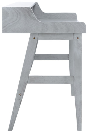 Safavieh Wrigley Desk - Stylish Mid-Century Industrial Home Office Solution With Practical Storage & Versatility Dark Grey DSK1400A