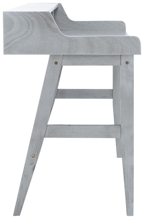 Safavieh Wrigley Desk - Stylish Mid-Century Industrial Home Office Solution With Practical Storage & Versatility Dark Grey DSK1400A
