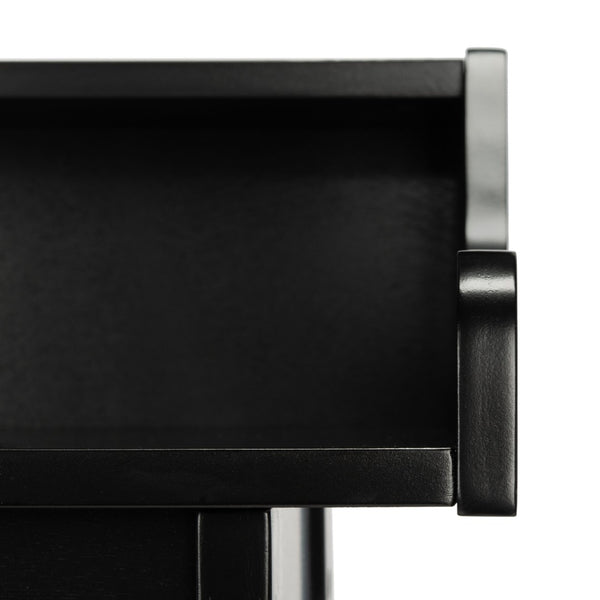 Safavieh Wrigley Desk - Stylish Mid-Century Industrial Home Office Solution With Practical Storage & Versatility Matte Black DSK1400B