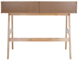 Safavieh Wrigley Desk - Stylish Mid-Century Industrial Home Office Solution With Practical Storage & Versatility Natural DSK1400C