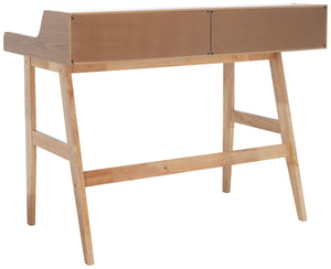 Safavieh Wrigley Desk - Stylish Mid-Century Industrial Home Office Solution With Practical Storage & Versatility Natural DSK1400C