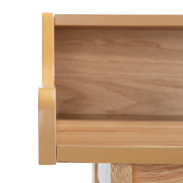 Safavieh Wrigley Desk - Stylish Mid-Century Industrial Home Office Solution With Practical Storage & Versatility Natural DSK1400C