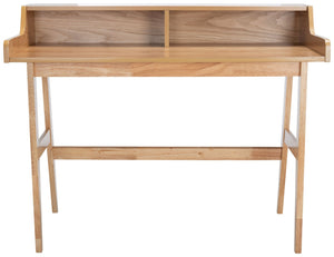 Safavieh Wrigley Desk - Stylish Mid-Century Industrial Home Office Solution With Practical Storage & Versatility Natural DSK1400C