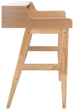 Safavieh Wrigley Desk - Stylish Mid-Century Industrial Home Office Solution With Practical Storage & Versatility Natural DSK1400C