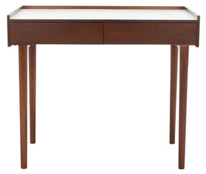 Safavieh Henley 2 Drawer Desk Antique White  / Walnut DSK2100A