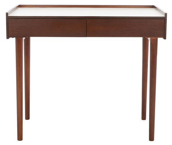 Safavieh Henley 2 Drawer Desk Antique White  / Walnut DSK2100A