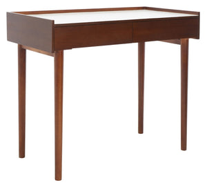 Safavieh Henley 2 Drawer Desk Antique White  / Walnut DSK2100A
