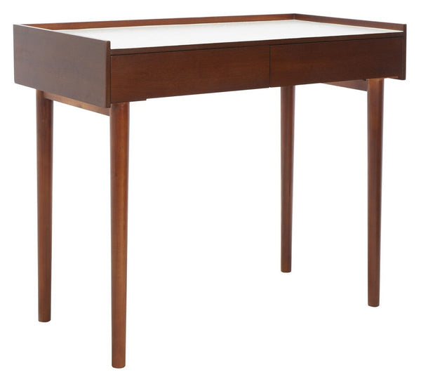 Safavieh Henley 2 Drawer Desk Antique White  / Walnut DSK2100A