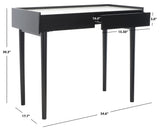 Safavieh Henley 2 Drawer Desk Antique White / Black DSK2100B