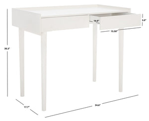 Safavieh Henley 2 Drawer Desk Antique White DSK2100C