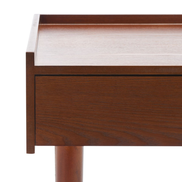 Safavieh Henley Mid-Century Modern 2 Drawer Desk For Home Office - Compact, Stylish & Functional Workspace Brown DSK2100D
