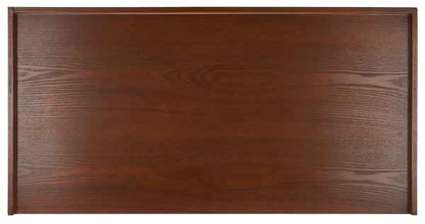 Safavieh Henley Mid-Century Modern 2 Drawer Desk For Home Office - Compact, Stylish & Functional Workspace Brown DSK2100D