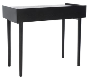 Safavieh Henley Mid-Century Modern 2 Drawer Desk For Home Office - Compact, Stylish & Functional Workspace Black DSK2100E