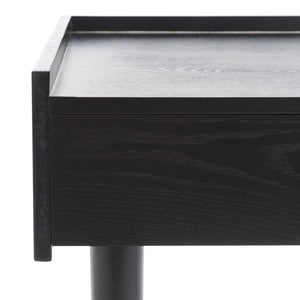 Safavieh Henley Mid-Century Modern 2 Drawer Desk For Home Office - Compact, Stylish & Functional Workspace Black DSK2100E