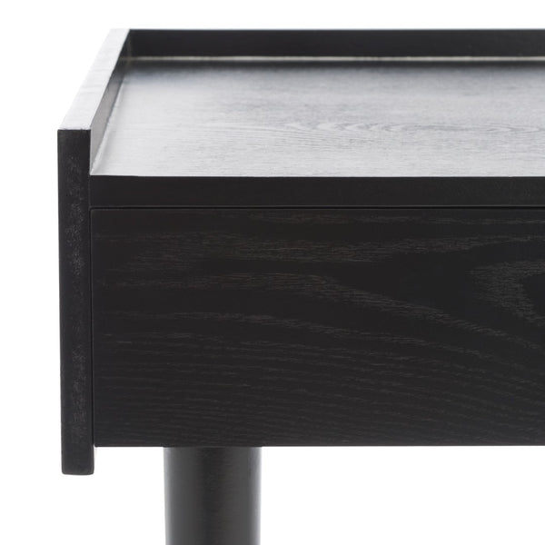Safavieh Henley Mid-Century Modern 2 Drawer Desk For Home Office - Compact, Stylish & Functional Workspace Black DSK2100E