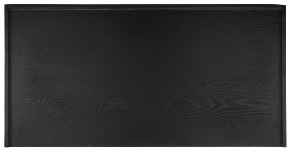Safavieh Henley Mid-Century Modern 2 Drawer Desk For Home Office - Compact, Stylish & Functional Workspace Black DSK2100E