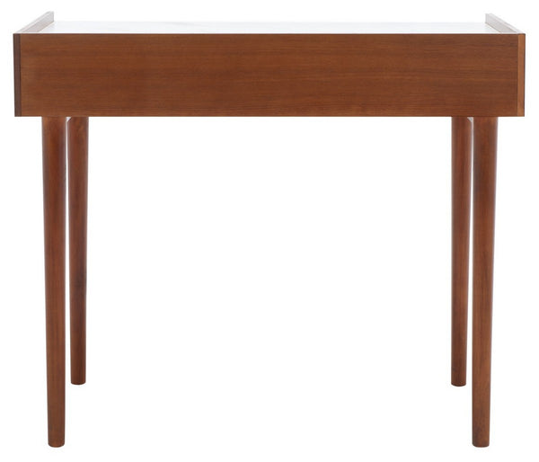 Safavieh Henley 2 Drawer Desk White Marble / Brown DSK2100F