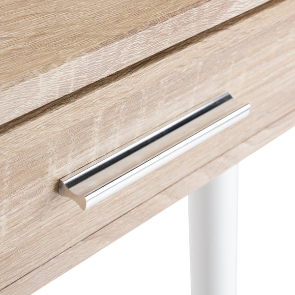 Safavieh Jorja Chic Contemporary Desk With Drawer And Open Shelf For Modern Home Office And Small Spaces Natural/White DSK2200A