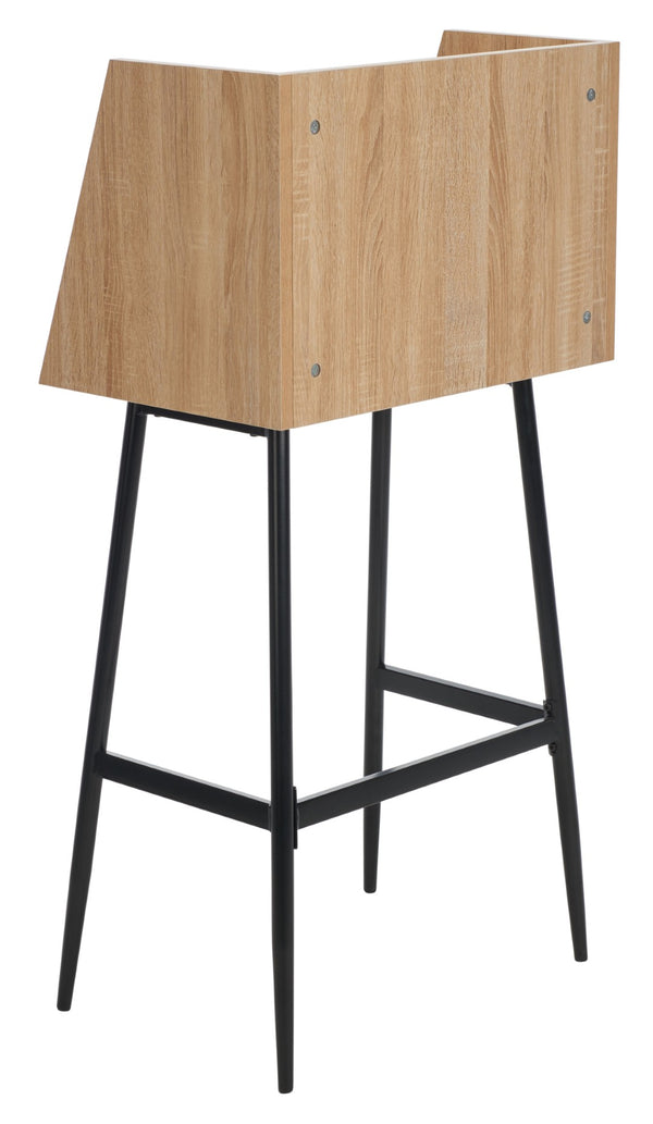 Safavieh Xander Modern Secretary Desk - Chic Space-Saving Solution For Stylish Home Offices And Small Spaces Natural/Black DSK2203A