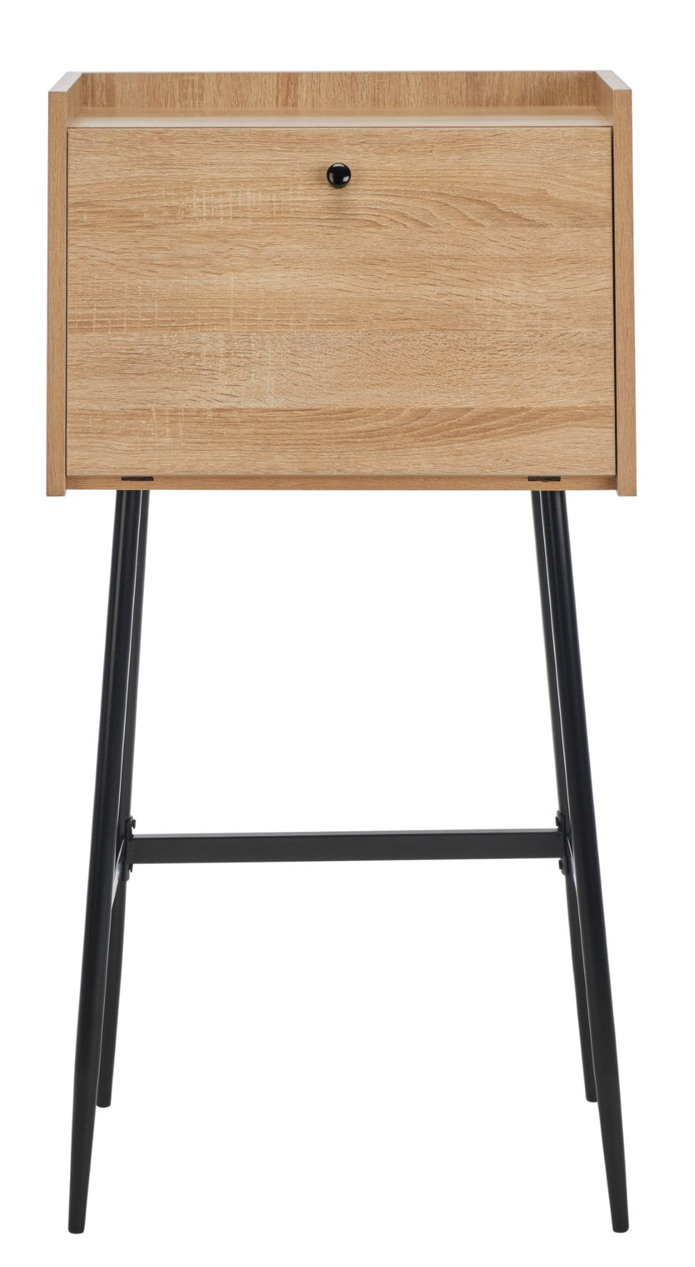 Safavieh Xander Modern Secretary Desk - Chic Space-Saving Solution For Stylish Home Offices And Small Spaces Natural/Black DSK2203A