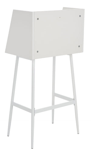 Safavieh Xander Modern Secretary Desk - Chic Space-Saving Solution For Stylish Home Offices And Small Spaces White/White DSK2203B