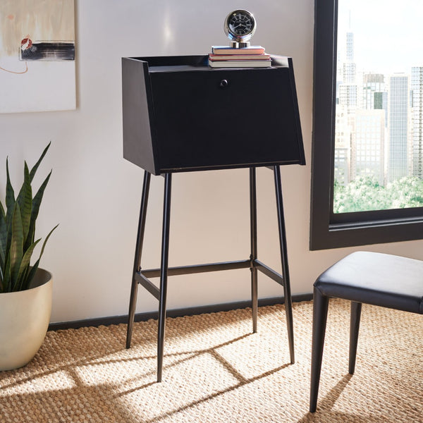 Safavieh Xander Modern Secretary Desk - Chic Space-Saving Solution For Stylish Home Offices And Small Spaces Black DSK2203C