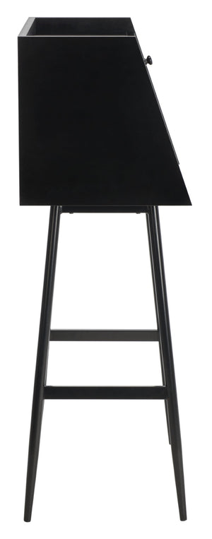 Safavieh Xander Modern Secretary Desk - Chic Space-Saving Solution For Stylish Home Offices And Small Spaces Black DSK2203C