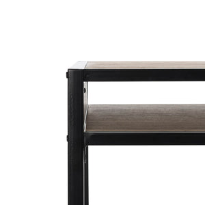 Safavieh Alan Modern One-Shelf Desk With Drawer - Stylish Oak Finish & Sturdy Metal Frame For Home Office DSK2205A
