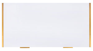 Safavieh Elodie Modern One-Drawer Desk In Bright White With Glam Gold Frame – Perfect For Home Office & More! DSK2209A